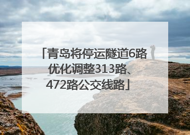 青岛将停运隧道6路 优化调整313路、472路公交线路