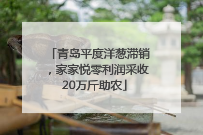 青岛平度洋葱滞销，家家悦零利润采收20万斤助农