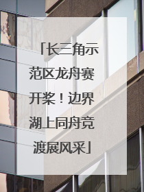 长三角示范区龙舟赛开桨！边界湖上同舟竞渡展风采