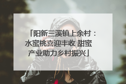 阳新三溪镇上余村：水蜜桃喜迎丰收 甜蜜产业助力乡村振兴