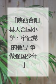 陕西合阳县天合园小学：牢记党的教导 争做强国少年