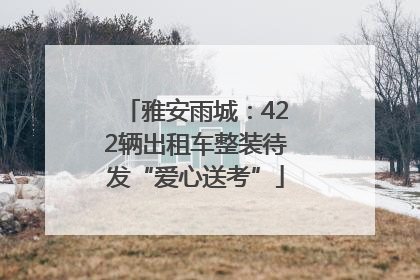 雅安雨城：422辆出租车整装待发“爱心送考”