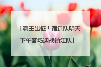霸王出征！宿迁队明天下午客场迎战镇江队