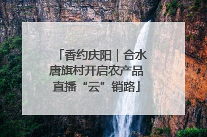 香约庆阳｜合水唐旗村开启农产品直播“云”销路