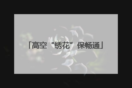 高空“绣花”保畅通
