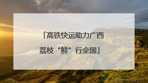 高铁快运助力广西荔枝“鲜”行全国