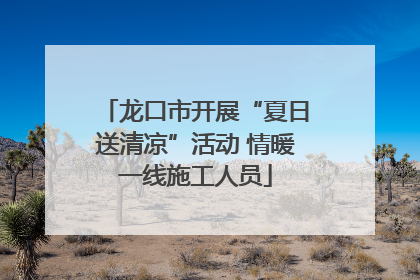 龙口市开展“夏日送清凉”活动 情暖一线施工人员