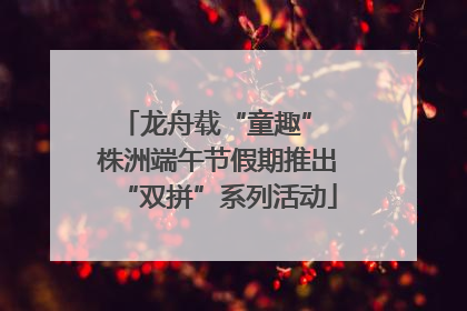 龙舟载“童趣” 株洲端午节假期推出“双拼”系列活动