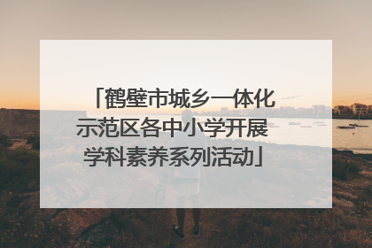 鹤壁市城乡一体化示范区各中小学开展学科素养系列活动