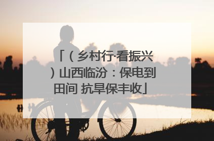（乡村行·看振兴）山西临汾：保电到田间 抗旱保丰收