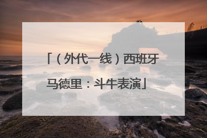 （外代一线）西班牙马德里：斗牛表演