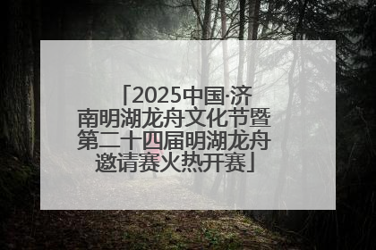 2025中国·济南明湖龙舟文化节暨第二十四届明湖龙舟邀请赛火热开赛