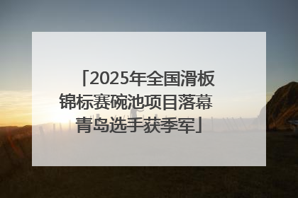 2025年全国滑板锦标赛碗池项目落幕 青岛选手获季军