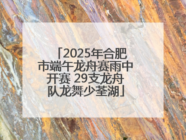 2025年合肥市端午龙舟赛雨中开赛 29支龙舟队龙舞少荃湖