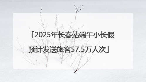 2025年长春站端午小长假预计发送旅客57.5万人次