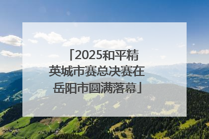 2025和平精英城市赛总决赛在岳阳市圆满落幕