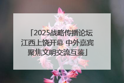 2025战略传播论坛江西上饶开幕 中外嘉宾聚焦文明交流互鉴