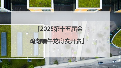 2025第十五届金鸡湖端午龙舟赛开赛