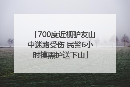 700度近视驴友山中迷路受伤 民警6小时摸黑护送下山