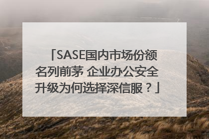 SASE国内市场份额名列前茅 企业办公安全升级为何选择深信服？