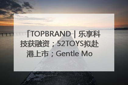 TOPBRAND｜乐享科技获融资；52TOYS拟赴港上市；Gentle Monster合作谷歌；Valentino传播官离职